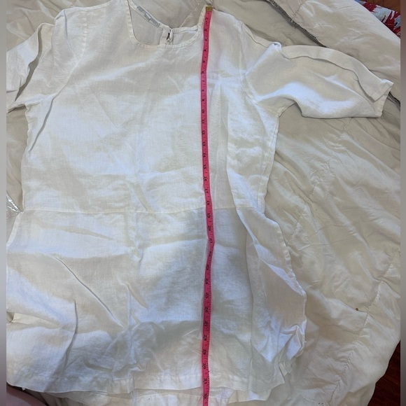 Bryn Walker Bre 100% linen tunic in white- Size Medium - Picture 6 of 7